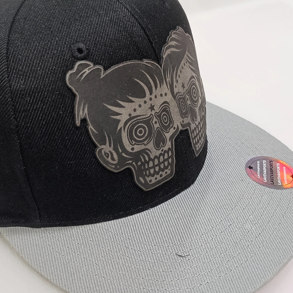 Dead Carnies Hip-Hop Hat – Laser Engraved Leatherette Patch | Black or Black/Grey image 0