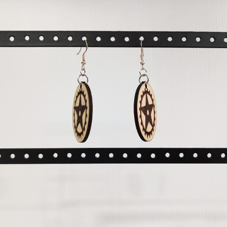 Texas gear star earrings image 1