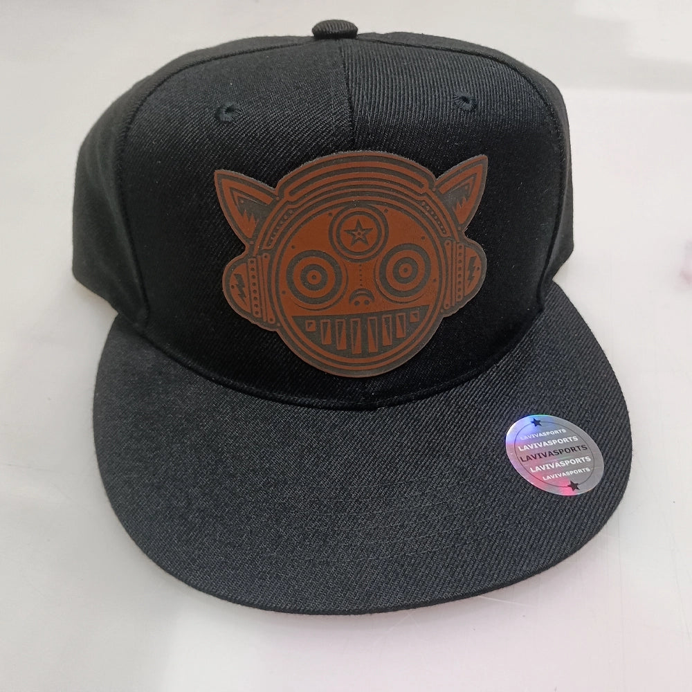Boogie Bot Hip-Hop Hat – Laser Engraved Leatherette Patch | Black or Black/Grey image 6