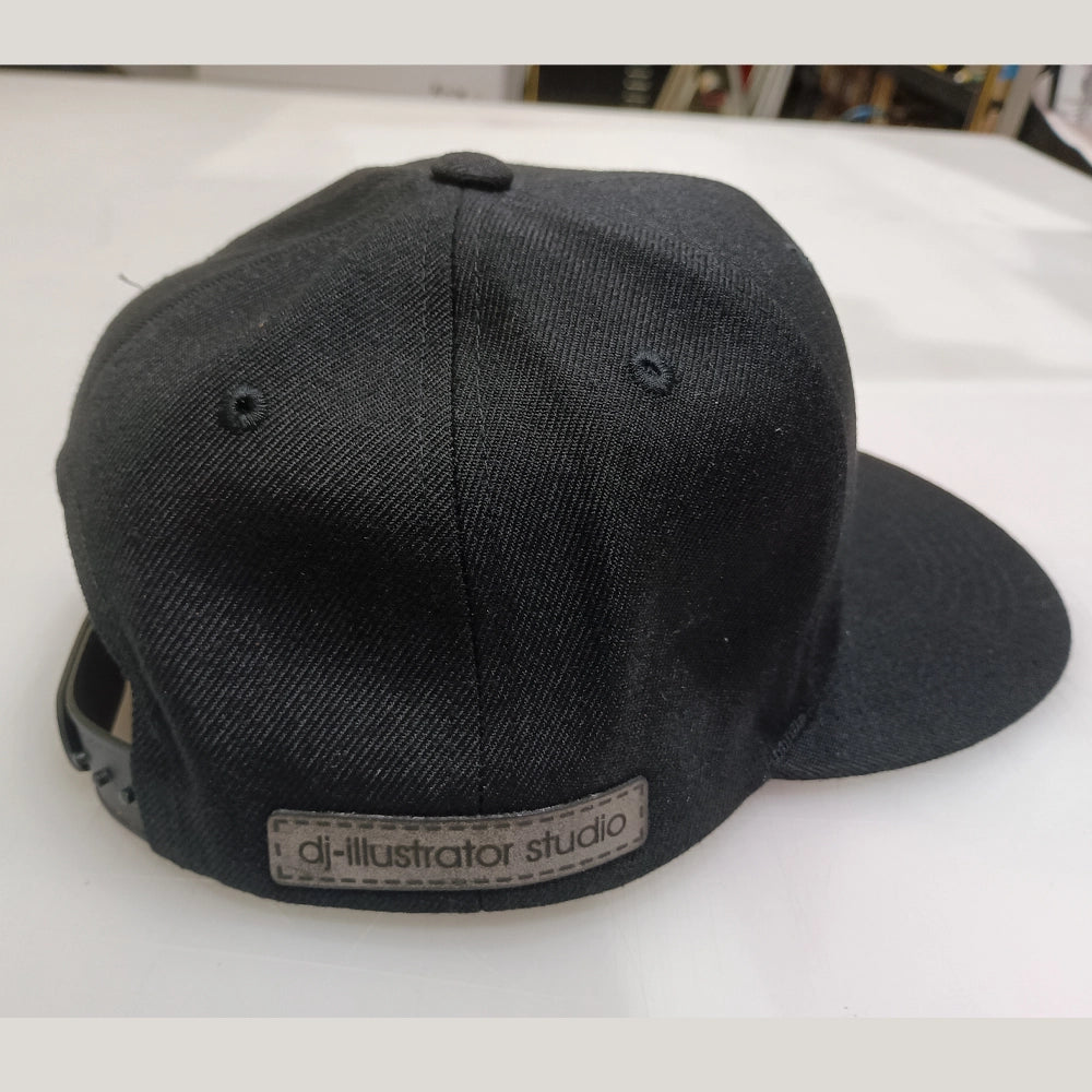 Boogie Bot Hip-Hop Hat – Laser Engraved Leatherette Patch | Black or Black/Grey image 7