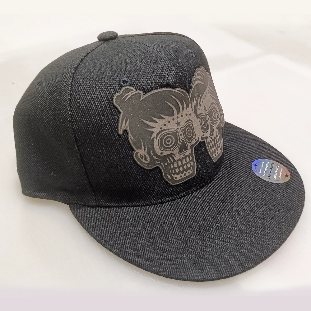 Dead Carnies Hip-Hop Hat – Laser Engraved Leatherette Patch | Black or Black/Grey image 4