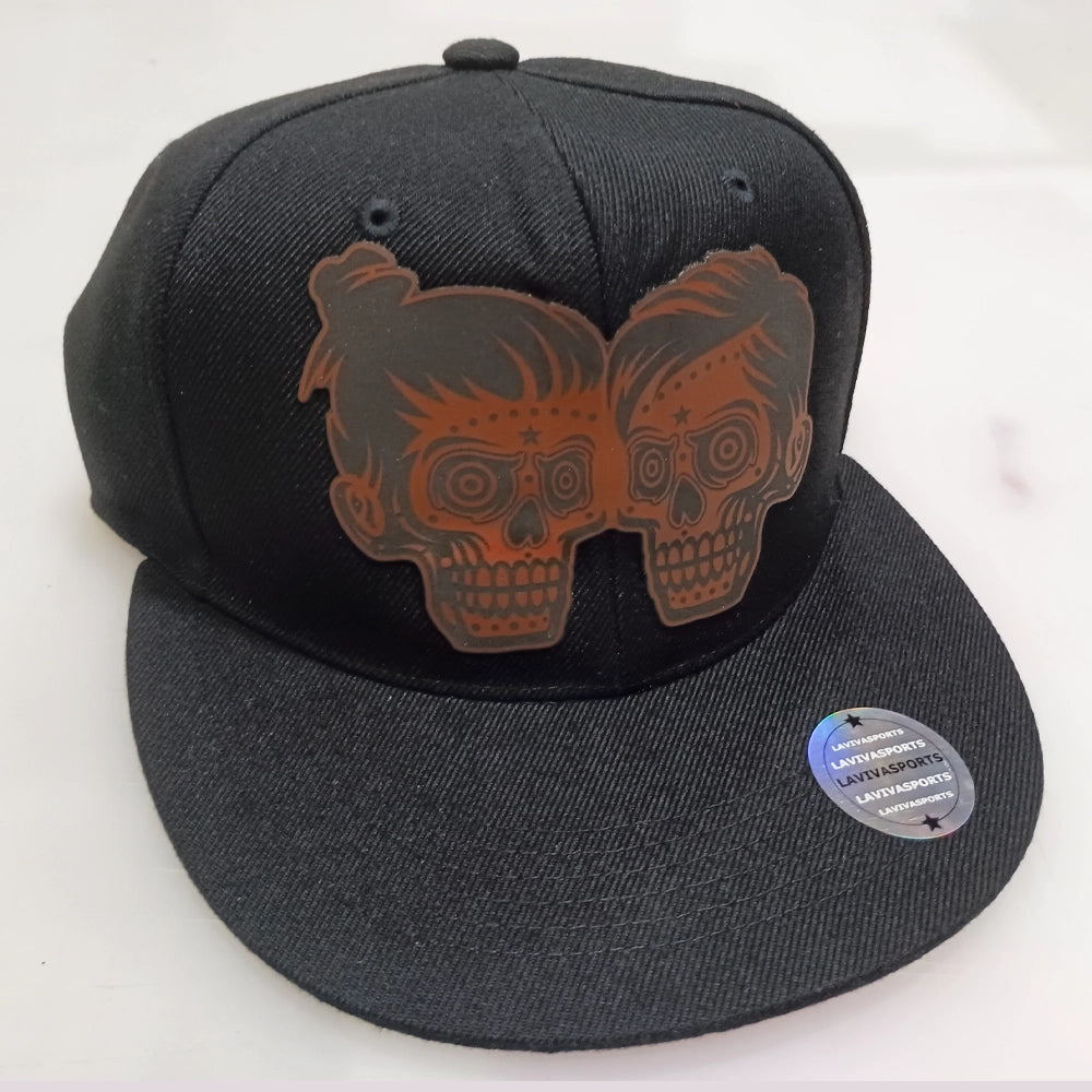 Dead Carnies Hip-Hop Hat – Laser Engraved Leatherette Patch | Black or Black/Grey image 6