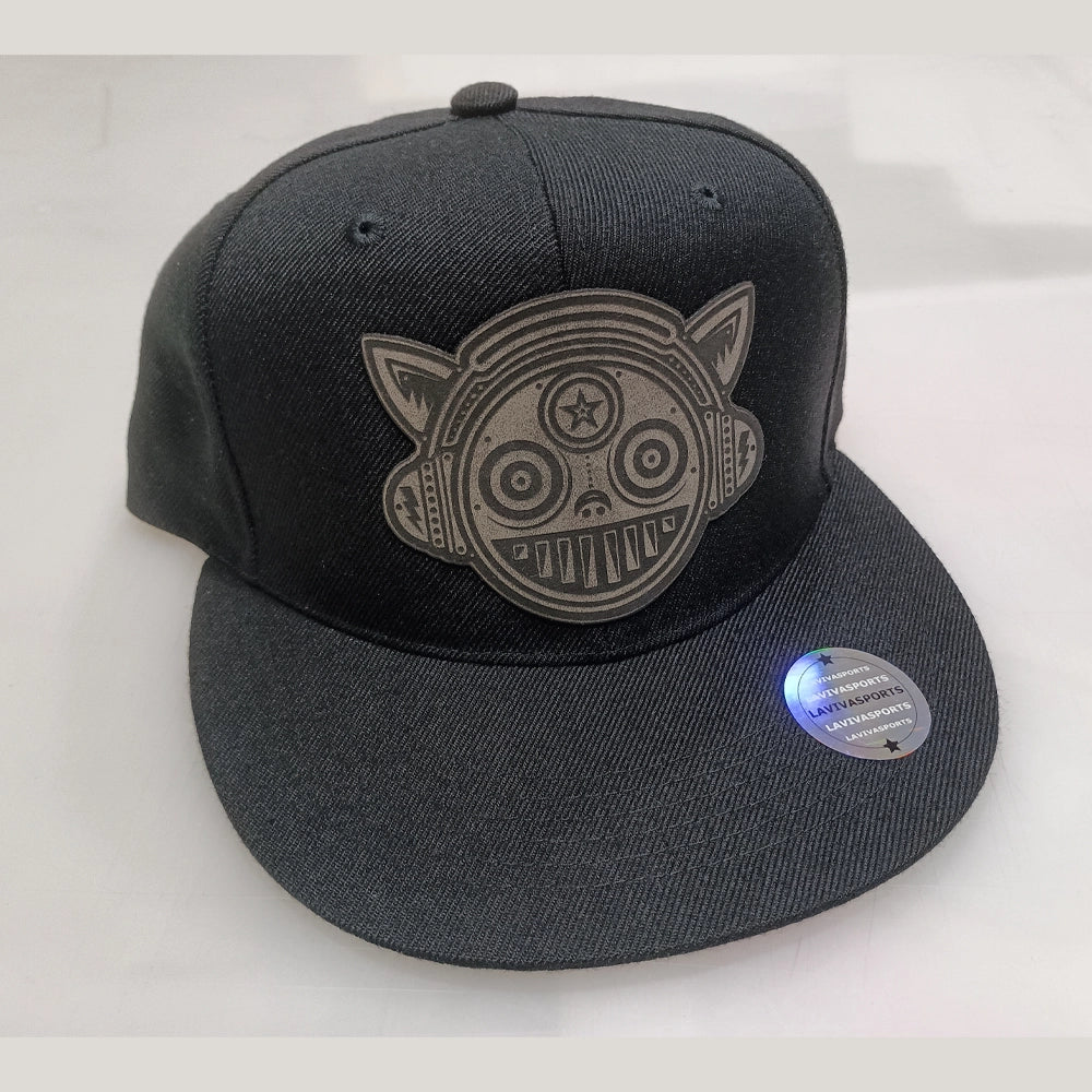 Boogie Bot Hip-Hop Hat – Laser Engraved Leatherette Patch | Black or Black/Grey image 5