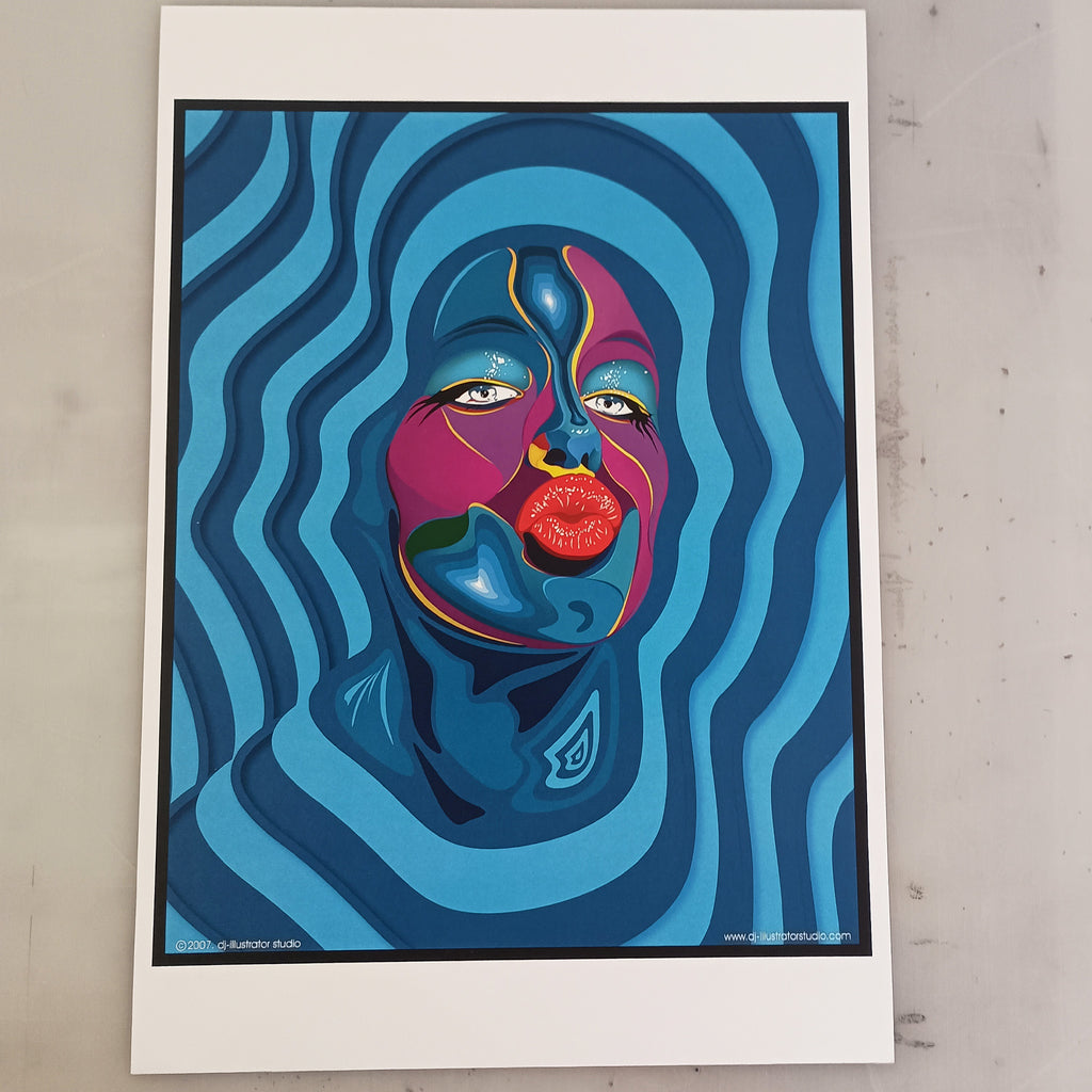 Big Lips – Original Art Print by David Peche | 13" x 19"