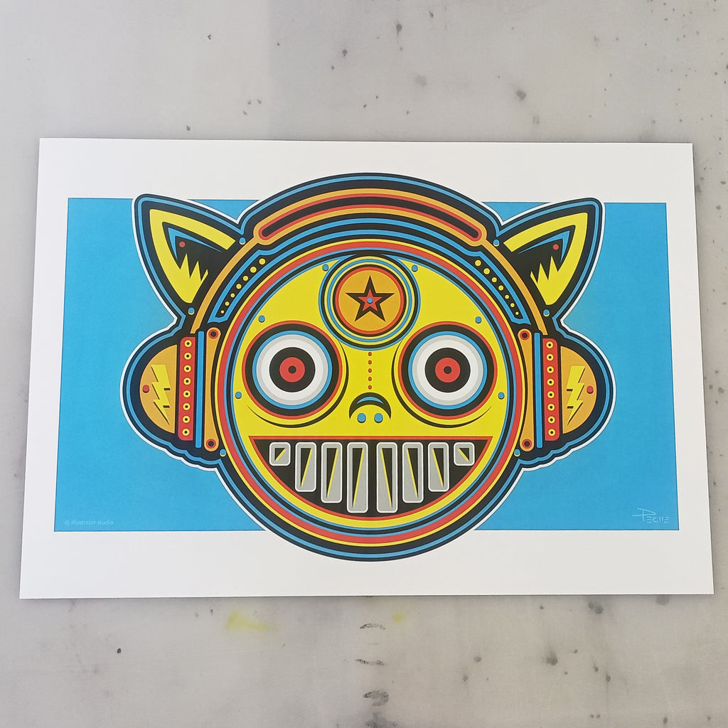 Bot8: Boogie Bot – Original Art Print by David Peche | 19" x 13"