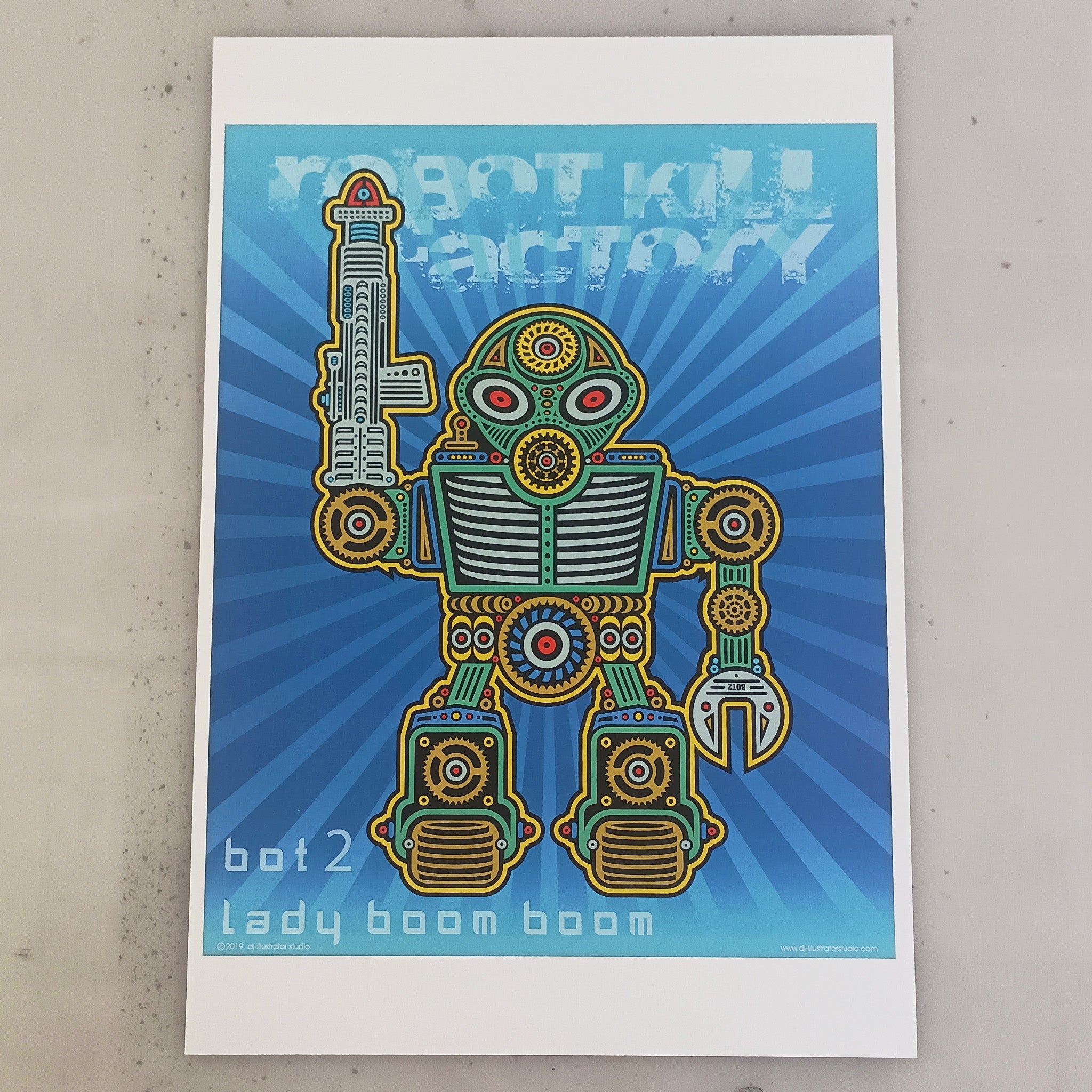 Bot2: Lady Boom Boom – Original Art Print by David Peche | 13" x 19"