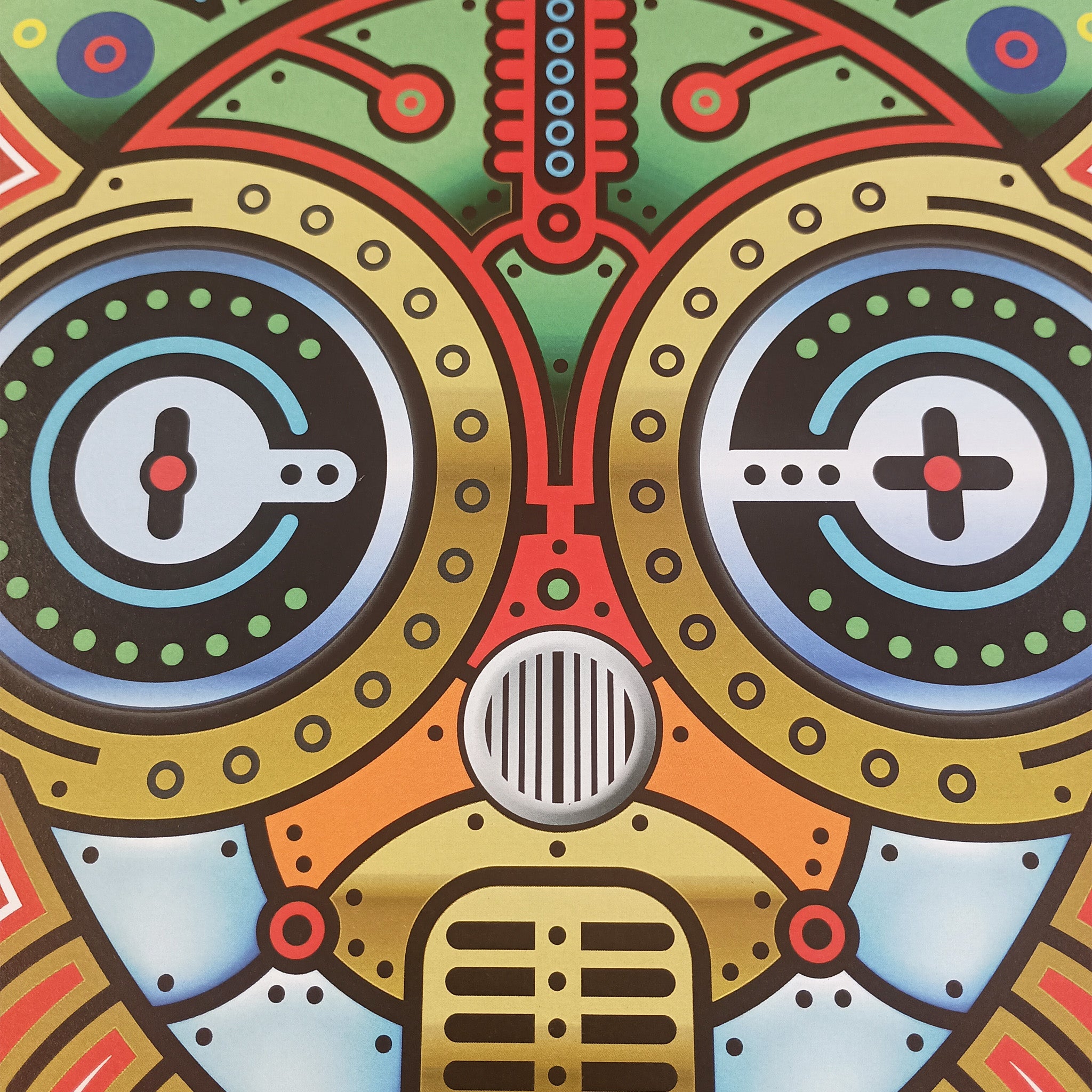 Bot5: Atomic Squeaks – Original Art Print by David Peche | 13" × 19"
