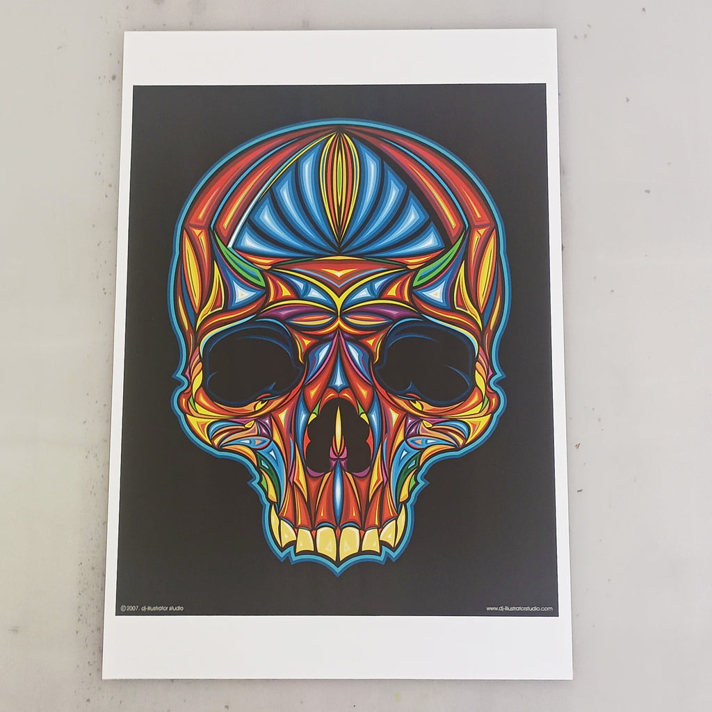 Flower Skull – Original Art Print by David Peche | 13" × 19"