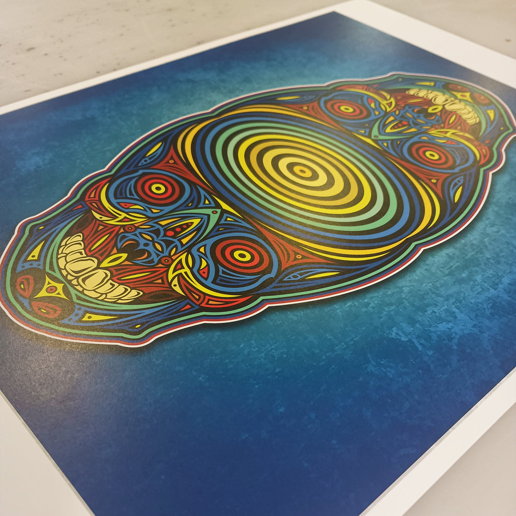 Hypno Skull – Original Art Print by David Peche | 13" × 19"