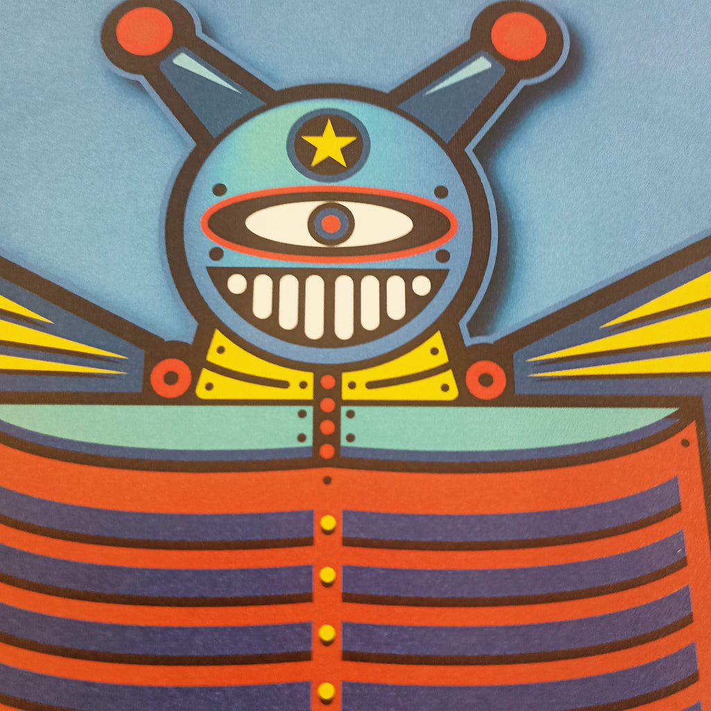 Bot4: Mr. Smiley – Original Art Print by David Peche | 13" × 19"