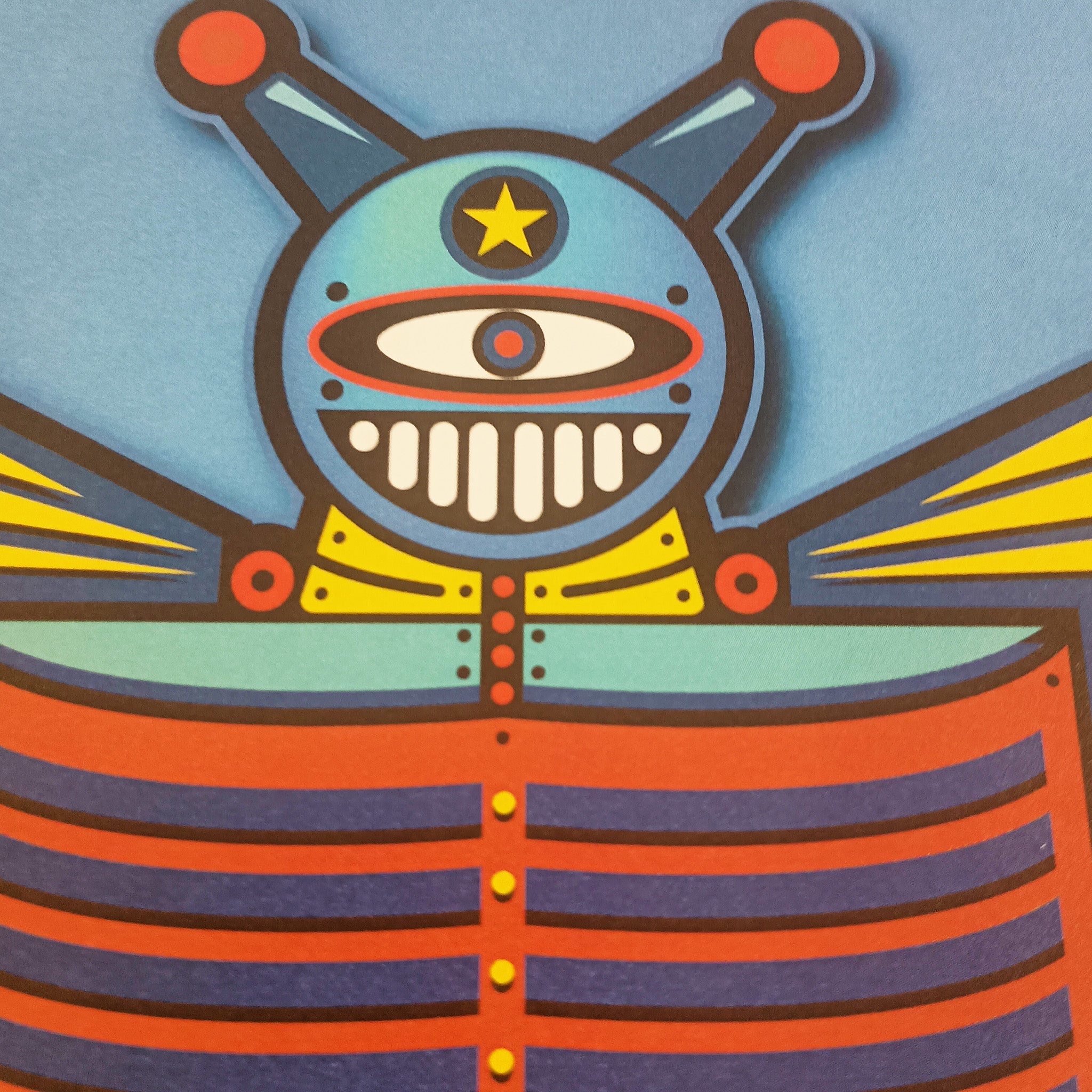Bot4: Mr. Smiley – Original Art Print by David Peche | 13" × 19"