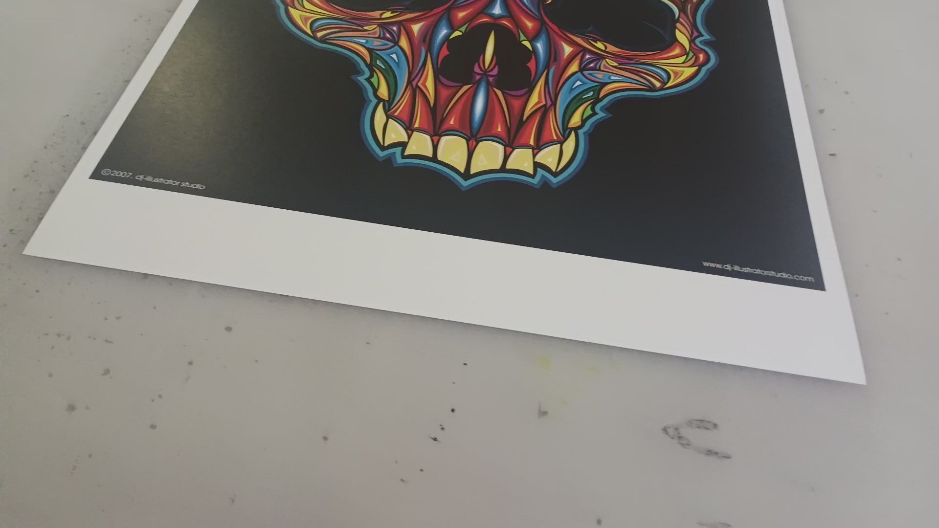Flower Skull – Original Art Print by David Peche | 13" × 19"