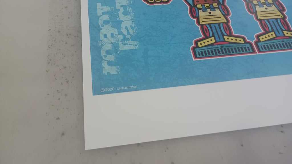Bot7: Murder Bot – Original Art Print by David Peche | 13" × 19"