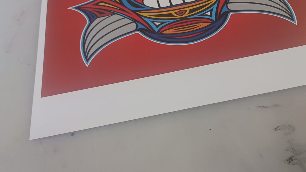 A short video of our Oni Illustration Print. 