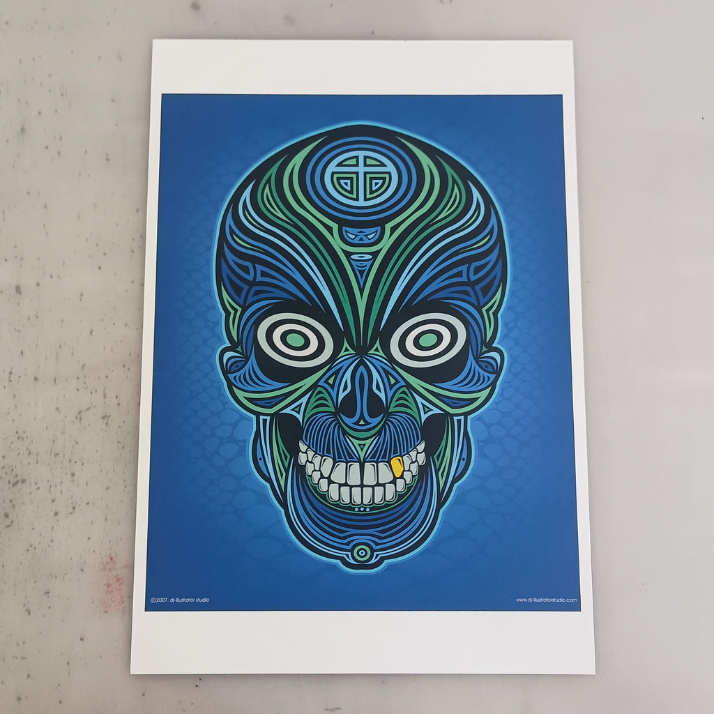 Snake Skull – Original Art Print by David Peche | 13" × 19"