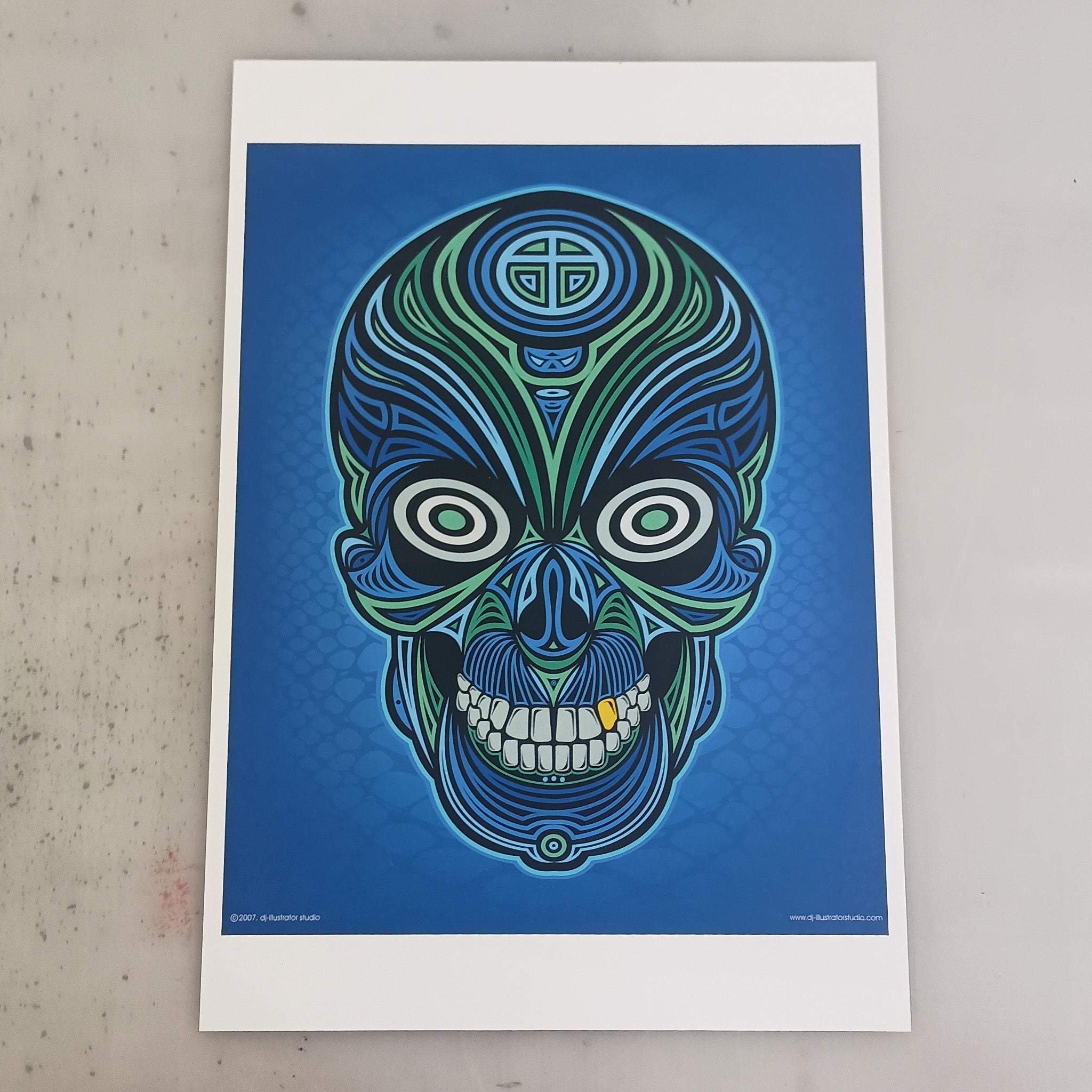Snake Skull – Original Art Print by David Peche | 13" × 19"