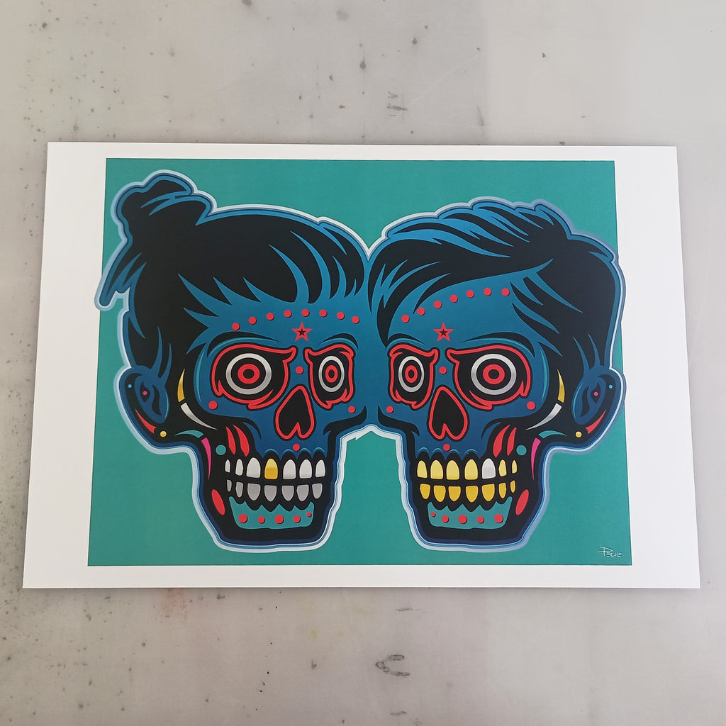 Two Dead Carnies – Original Art Print by David Peche | 19" × 13"